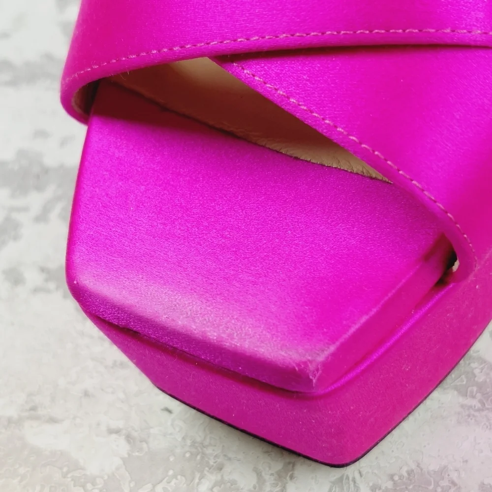 Jimmy Choo Hot Pink Platform Sandals